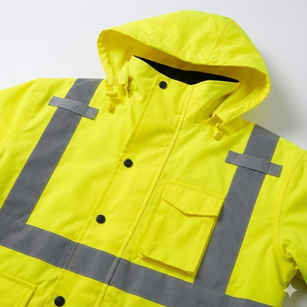 Waterproof & Snow-Proof Safety Jacket with Hood